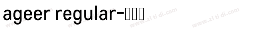 ageer regular字体转换